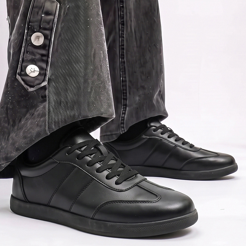 Men Formal Wear All Black - Универсальные мужские туфли из натуральной кожи,
