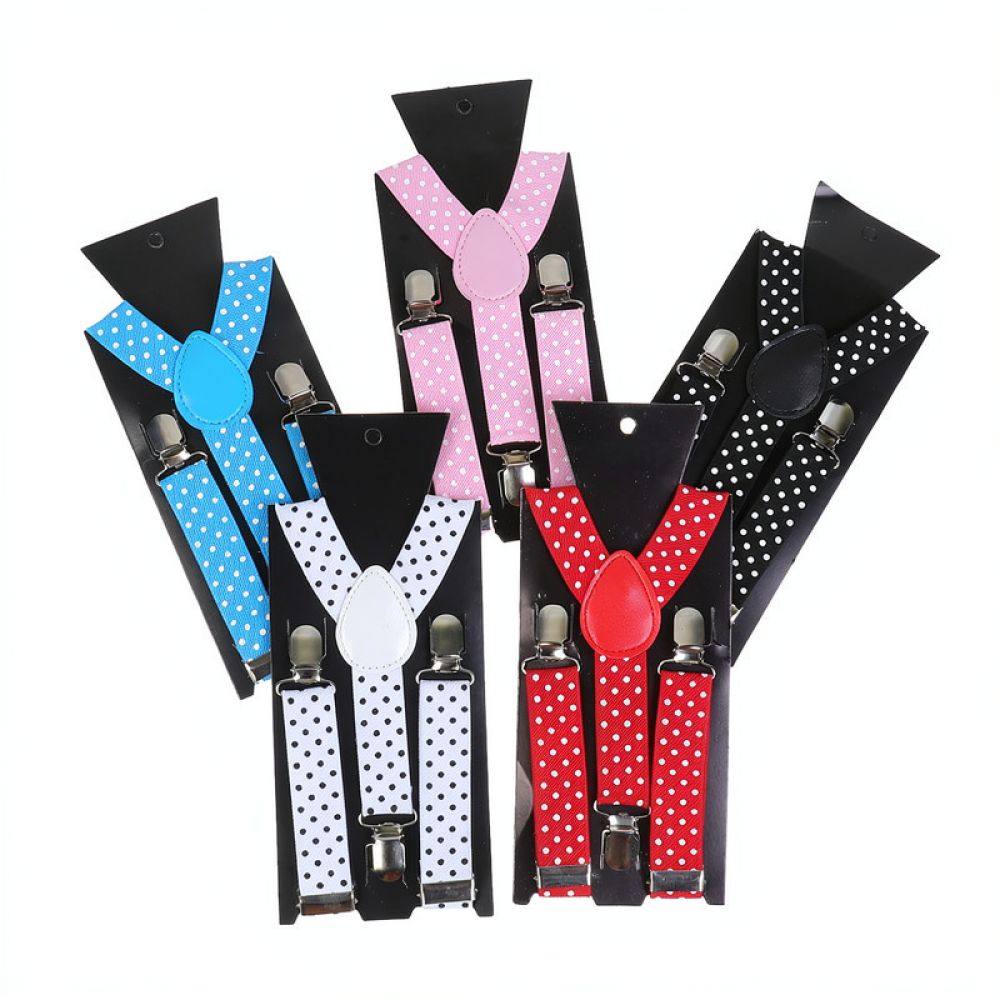 Men'S Formal Wear With Suspenders - Стильные эластичные подтяжки в горошек с