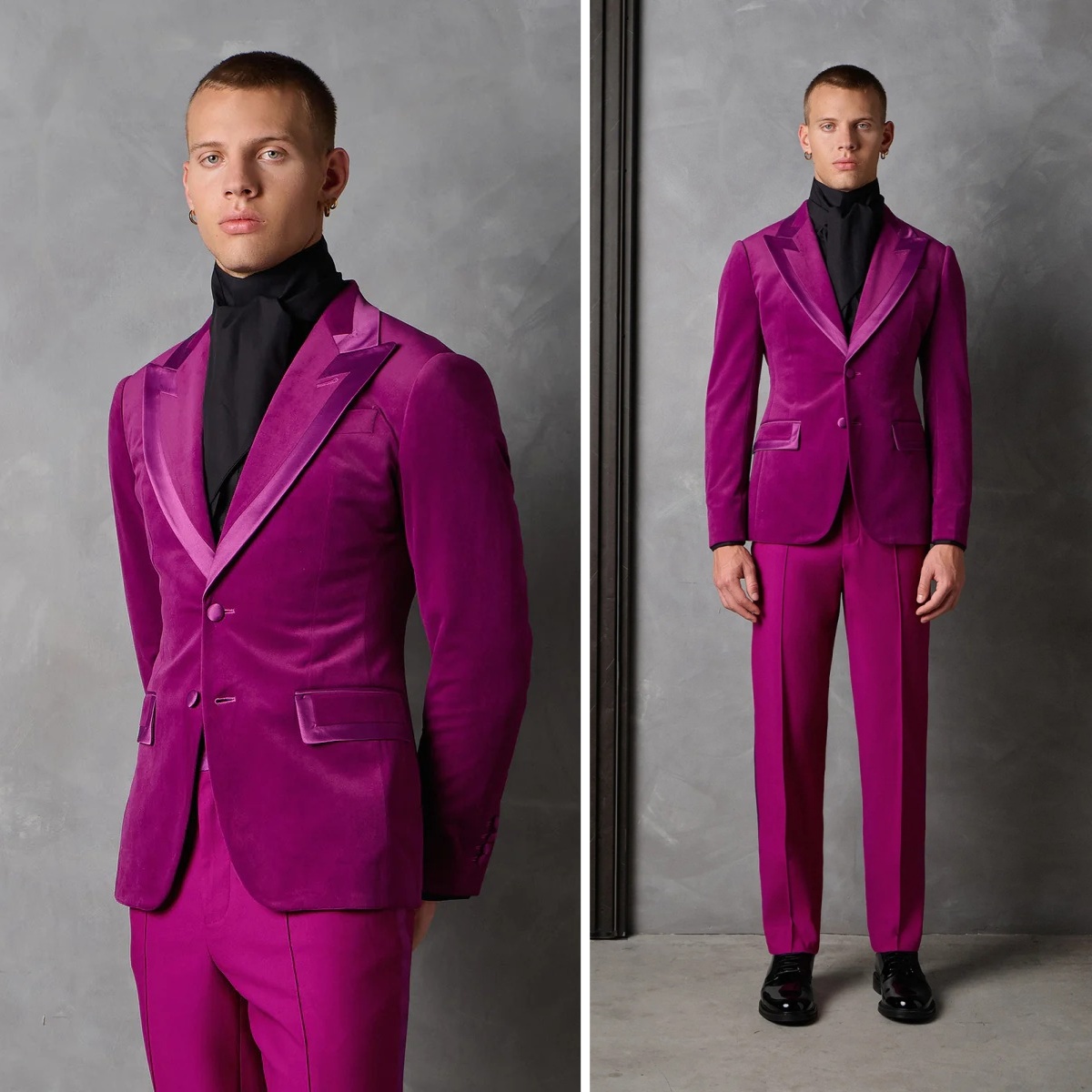 Men Formal Wear Modern - Элегантный мужской свадебный смокинг из вельвета,