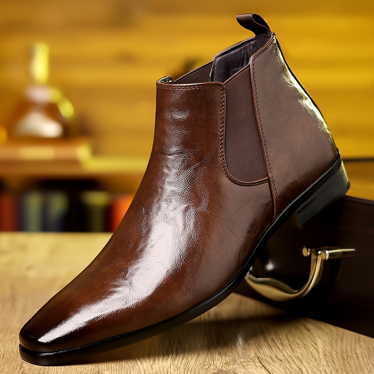Men Formal Wear With Boots - Ботинки челси, кожаные ботинки, осенние удобные
